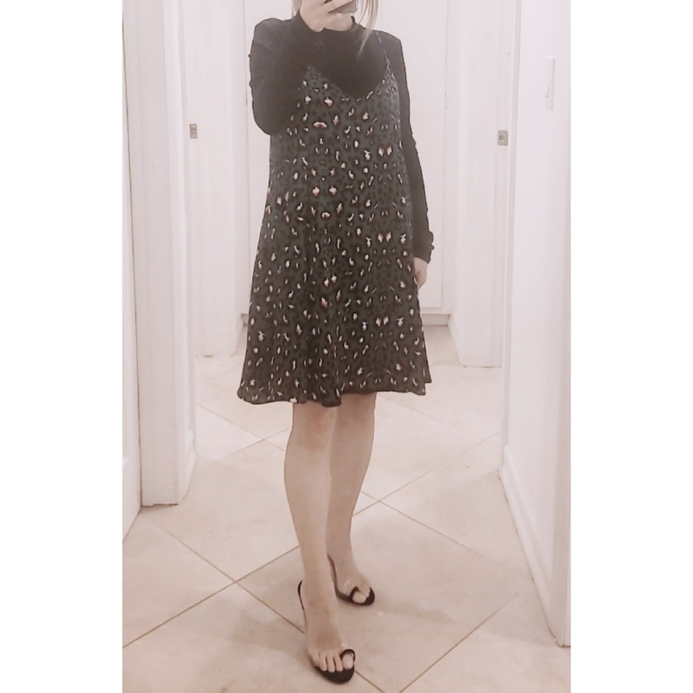 Animal print layer dresses